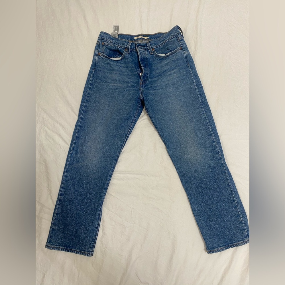 Levi's Blue Denim Jeans with Brown Patch